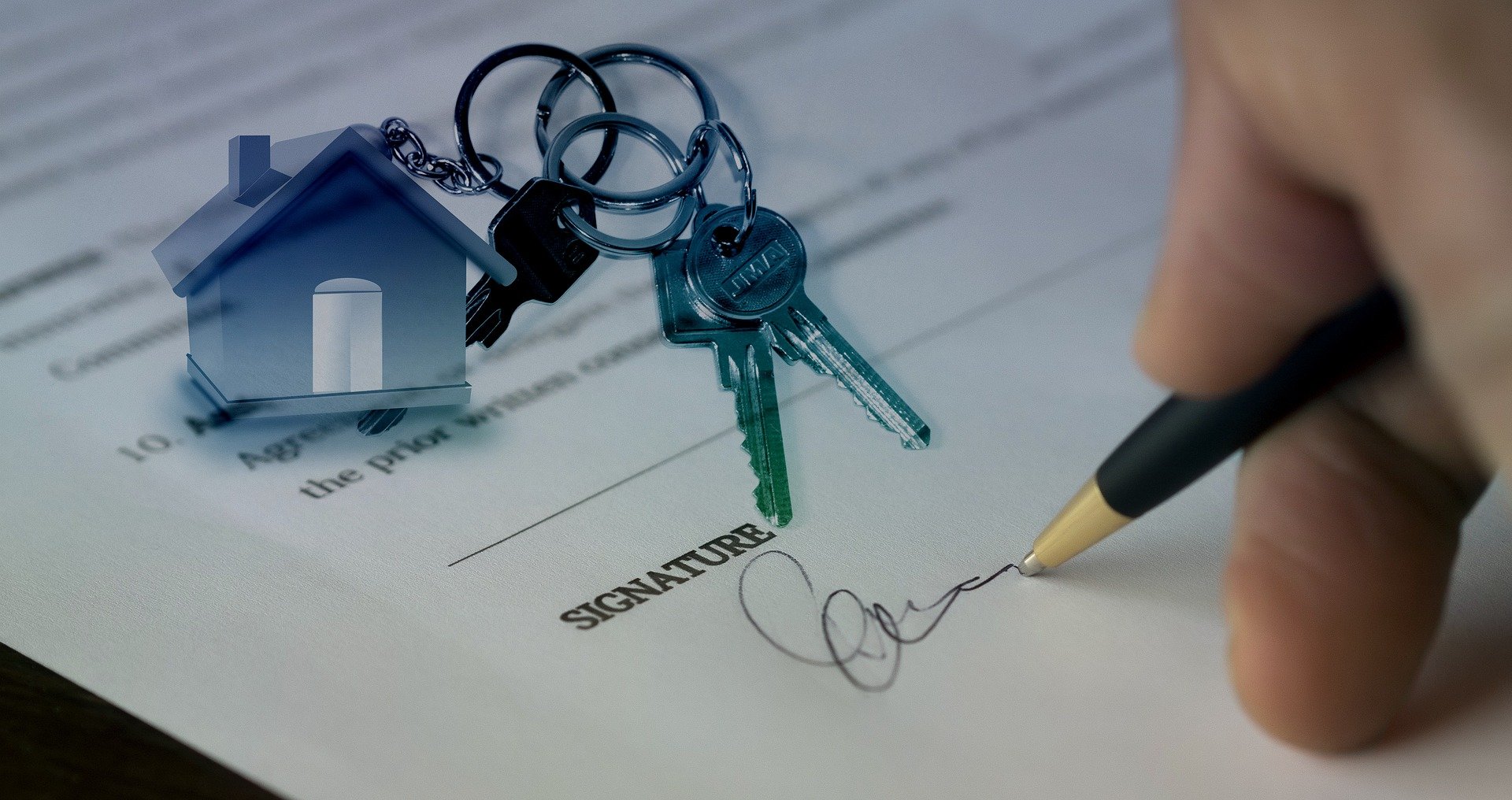 Homeowner signing a contract